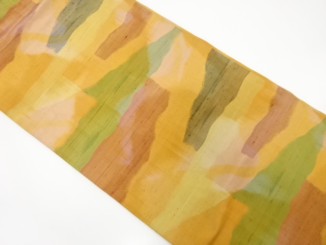 JAPANESE NAGOYA OBI / FUSHI TSUMUGI / WOVEN ABSTRACT MIST